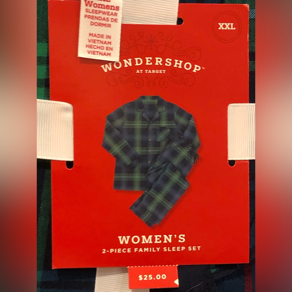 Wondershop at target ladies pajamas Size XXL top and bottom NWT flannel